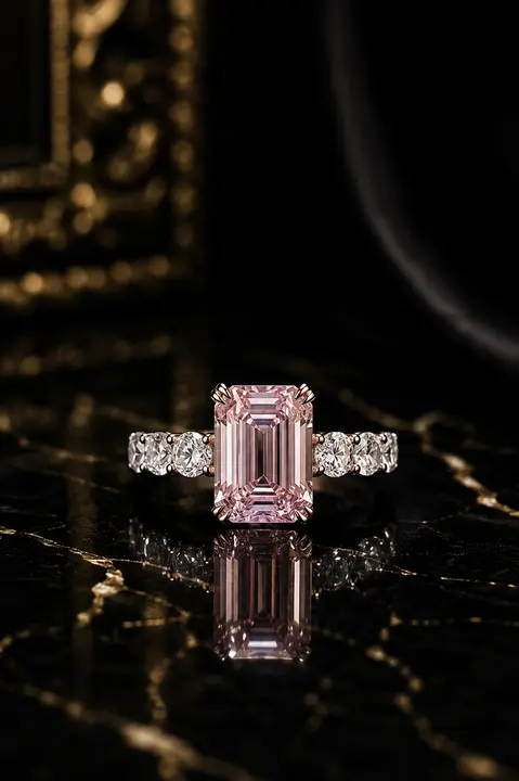 Rosa Imperial Emerald Three-Stone Ring diamond jewelry