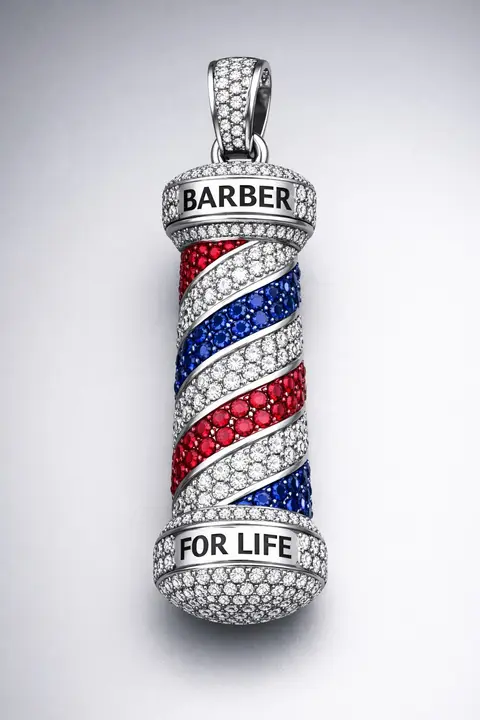 Barber Pole Diamond Pendant diamond jewelry