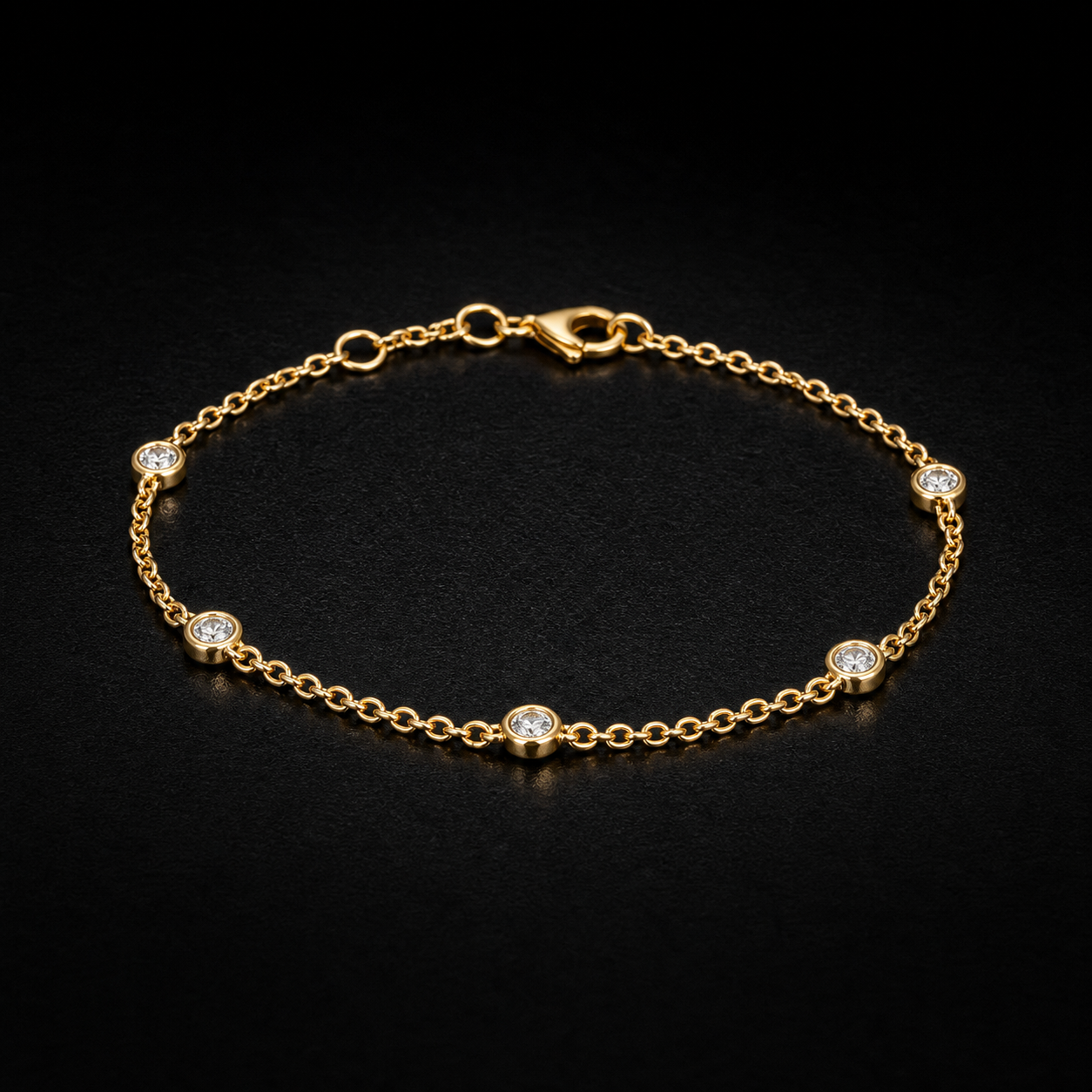 Celeste Bezel Diamond Station Bracelet diamond jewelry