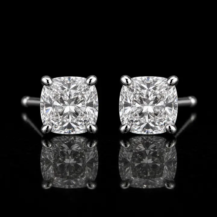 Cushion Diamond Stud Earrings diamond jewelry
