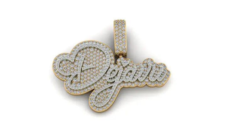 Custom Dejaun Diamond Name Pendant diamond jewelry