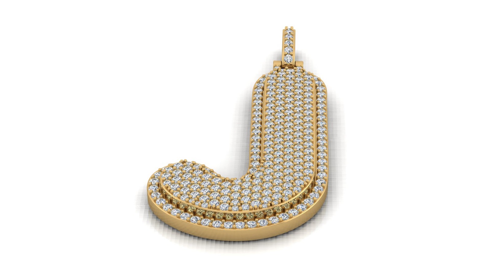Custom J Diamond Initial Pendant diamond jewelry