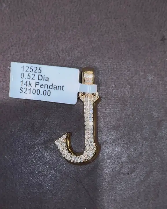 Diamond Letter J Pendant diamond jewelry