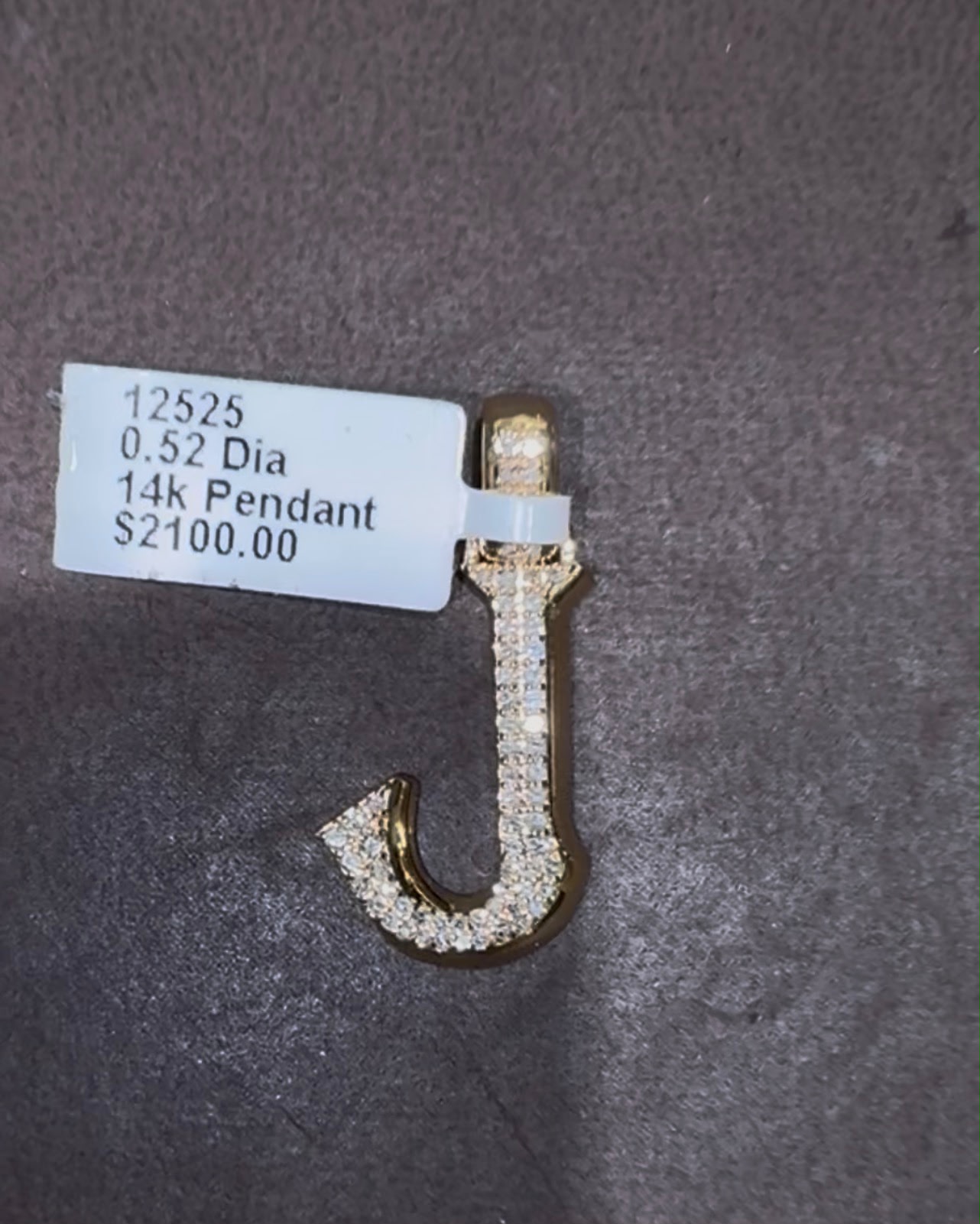 Diamond Letter J Pendant diamond jewelry