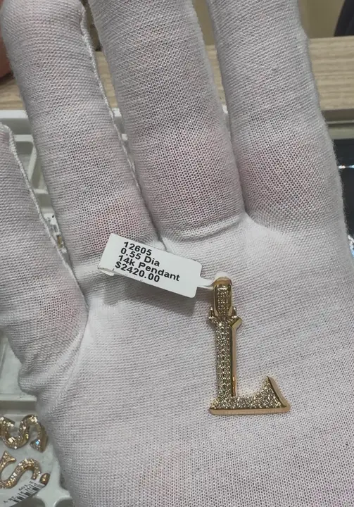 Diamond Letter L Pendant diamond jewelry