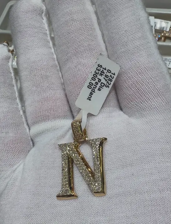 Diamond Letter N Pendant diamond jewelry