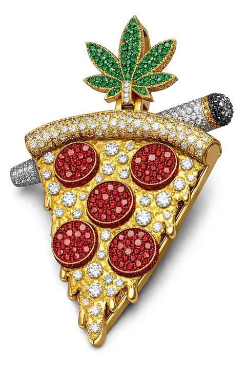 Diamond Pizza Slice Pendant diamond jewelry