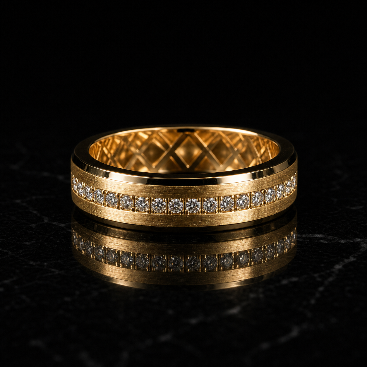 Atlas Brushed Diamond Men's Band diamond jewelry