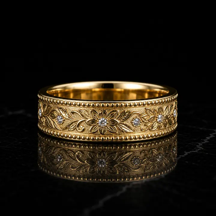 Oriette Fleur Diamond Men's Band diamond jewelry