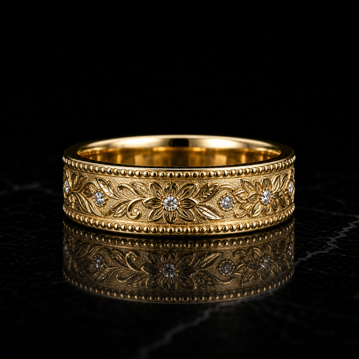 Oriette Fleur Diamond Men's Band diamond jewelry