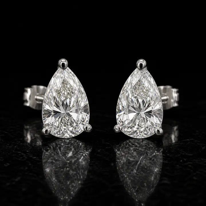 Pear Diamond Stud Earrings diamond jewelry