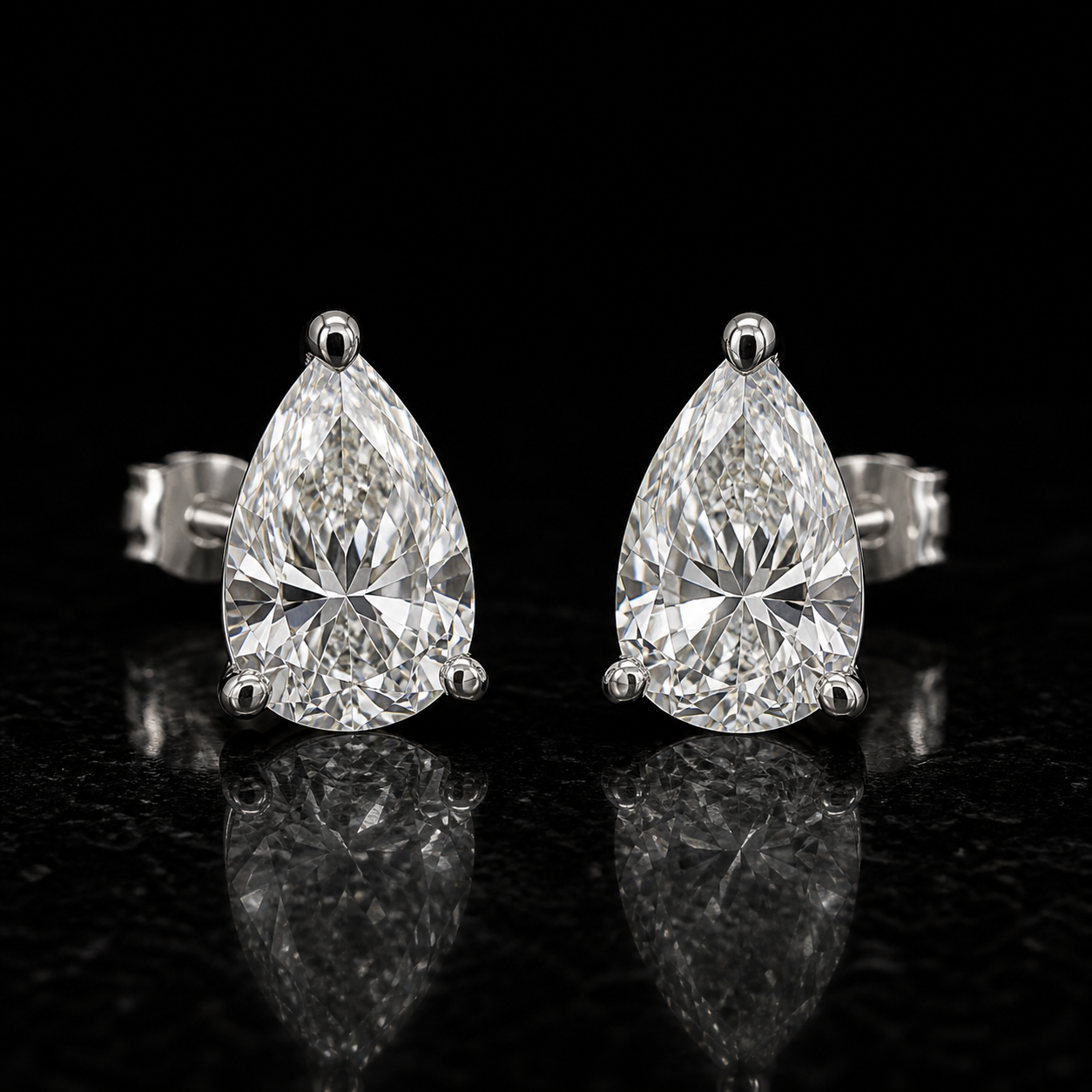 Pear Diamond Stud Earrings diamond jewelry