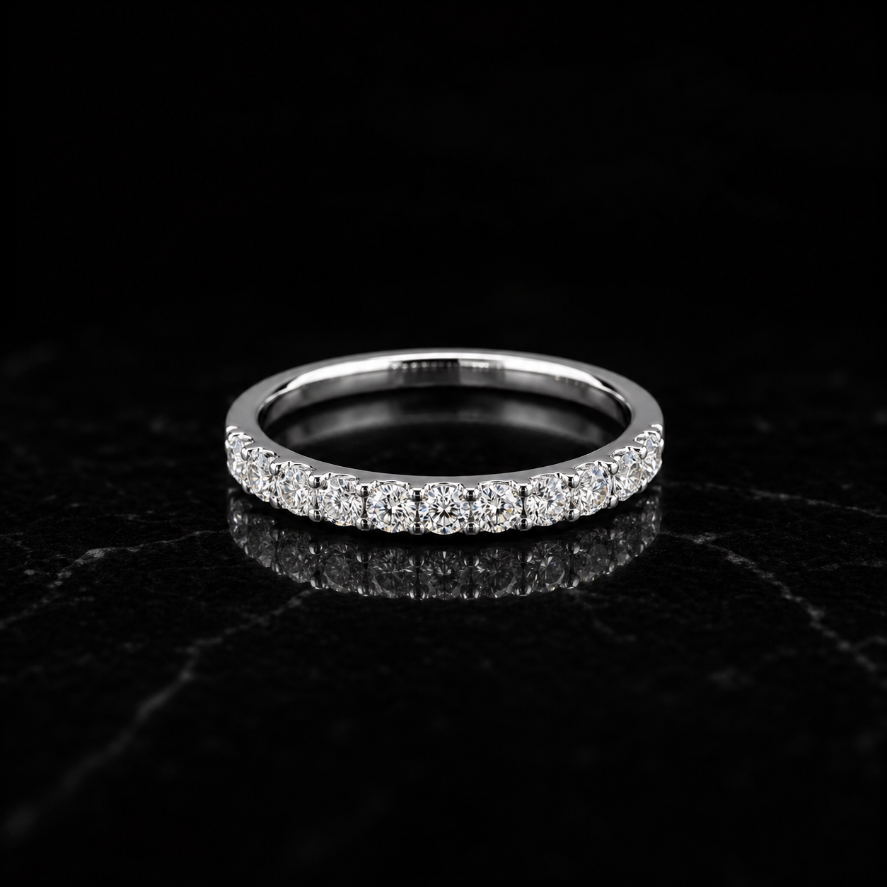 Petite Diamond Half Eternity Band diamond jewelry