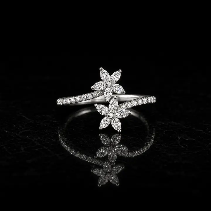 Fleur Marquise Diamond Wrap Ring diamond jewelry