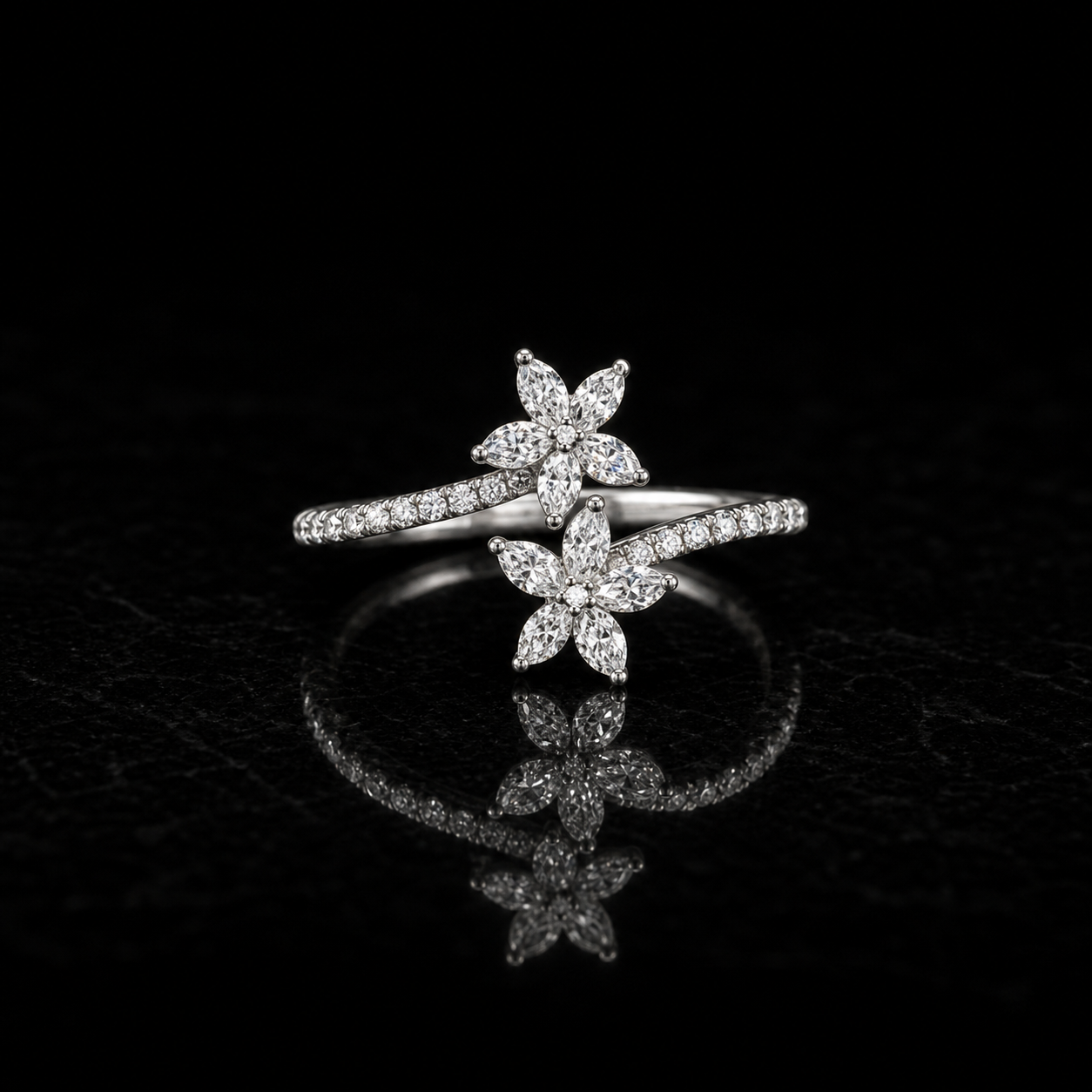 Fleur Marquise Diamond Wrap Ring diamond jewelry