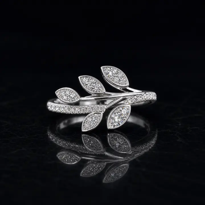 Marquise Leaf Diamond Ring diamond jewelry