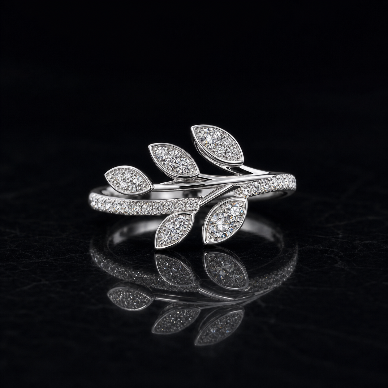 Marquise Leaf Diamond Ring diamond jewelry