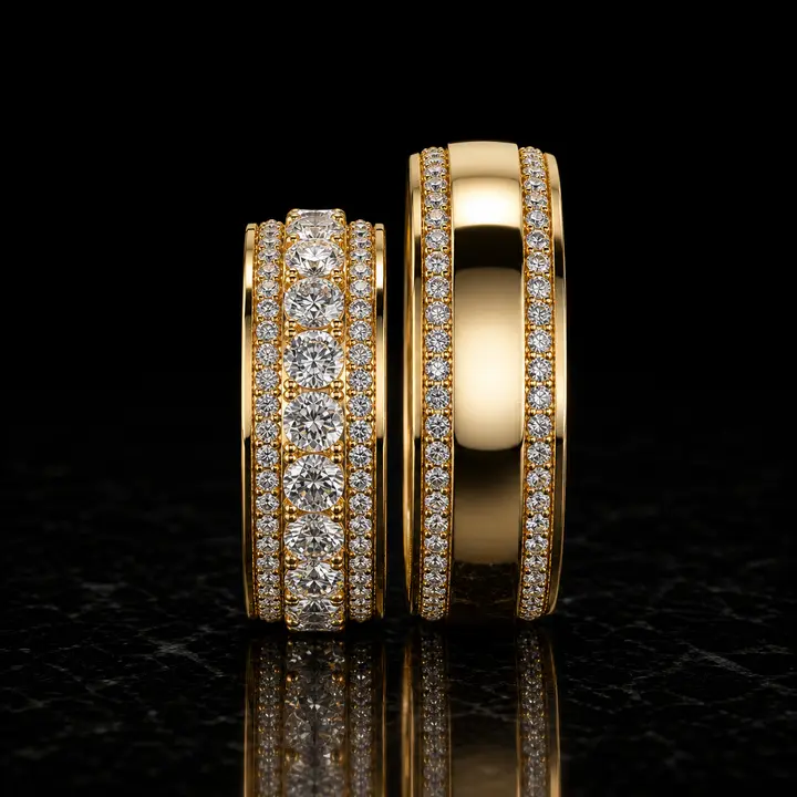 Royal Duo Diamond Band Set diamond jewelry