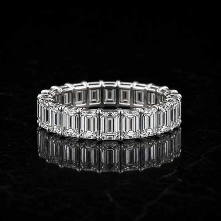 Emerald Cut Diamond Eternity Band diamond jewelry