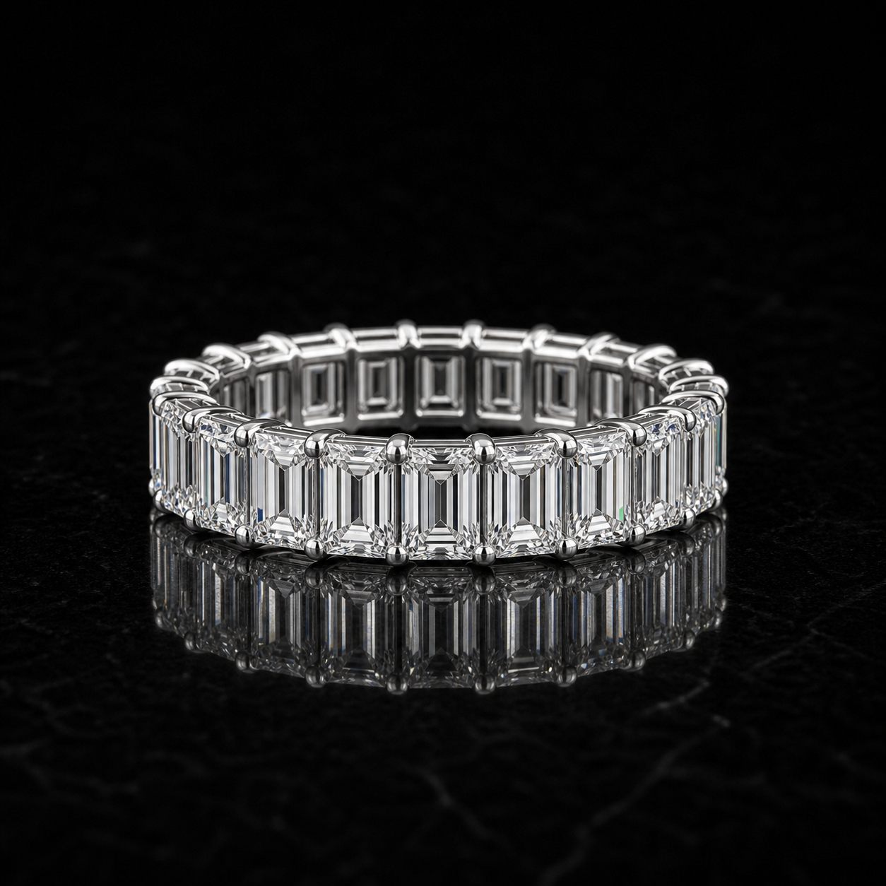 Emerald Cut Diamond Eternity Band diamond jewelry