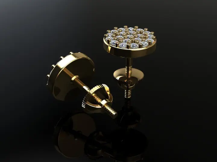 Round Cluster Diamond Stud Earrings diamond jewelry