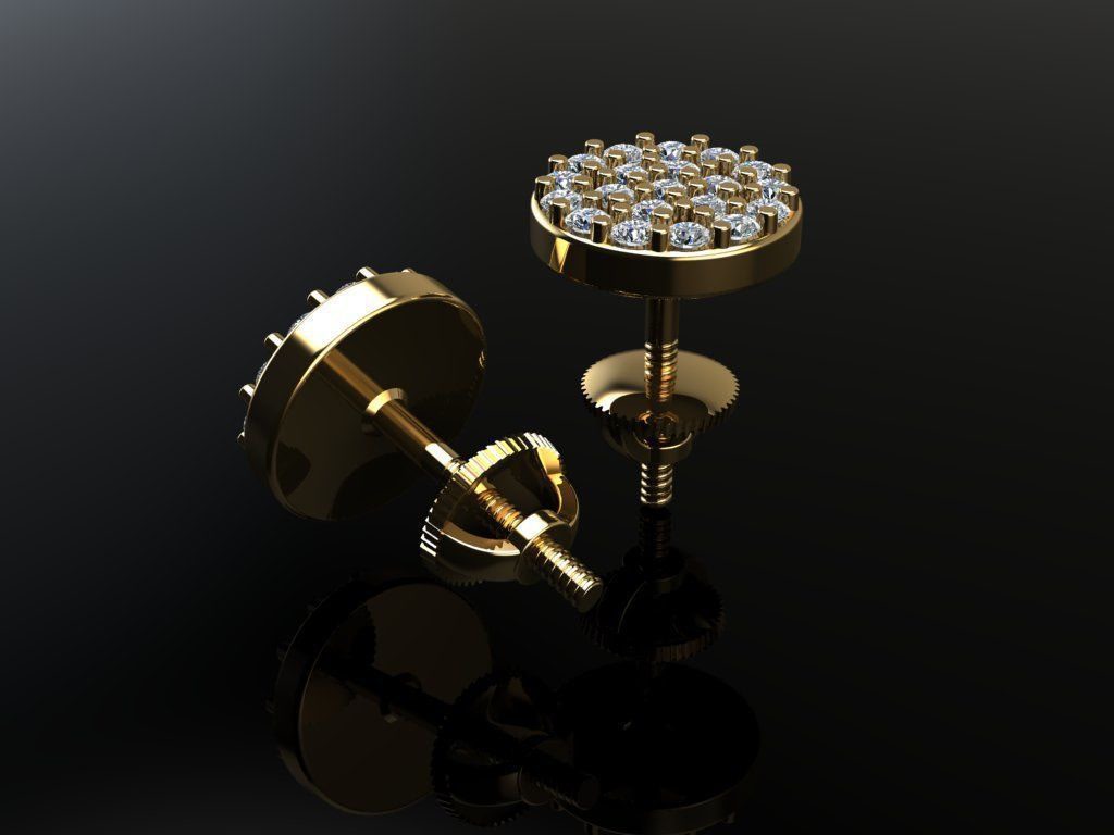 Round Cluster Diamond Stud Earrings diamond jewelry