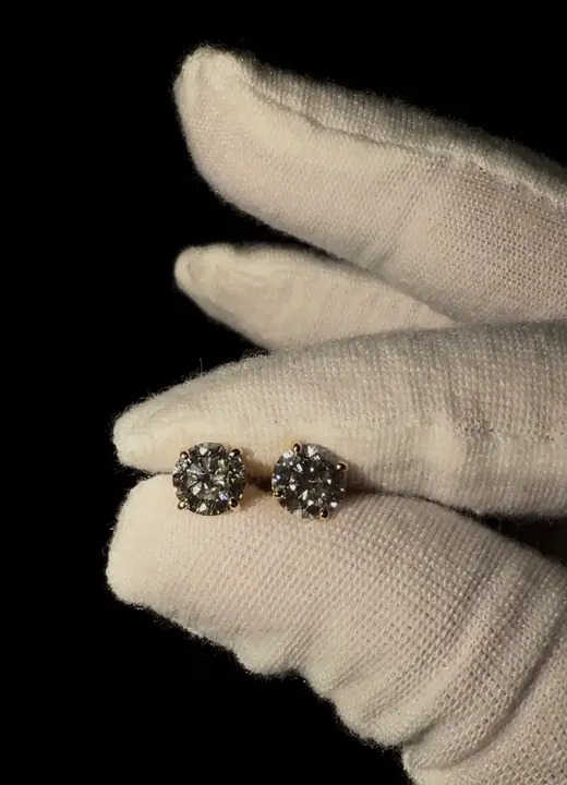 Round Diamond Stud Earrings diamond jewelry