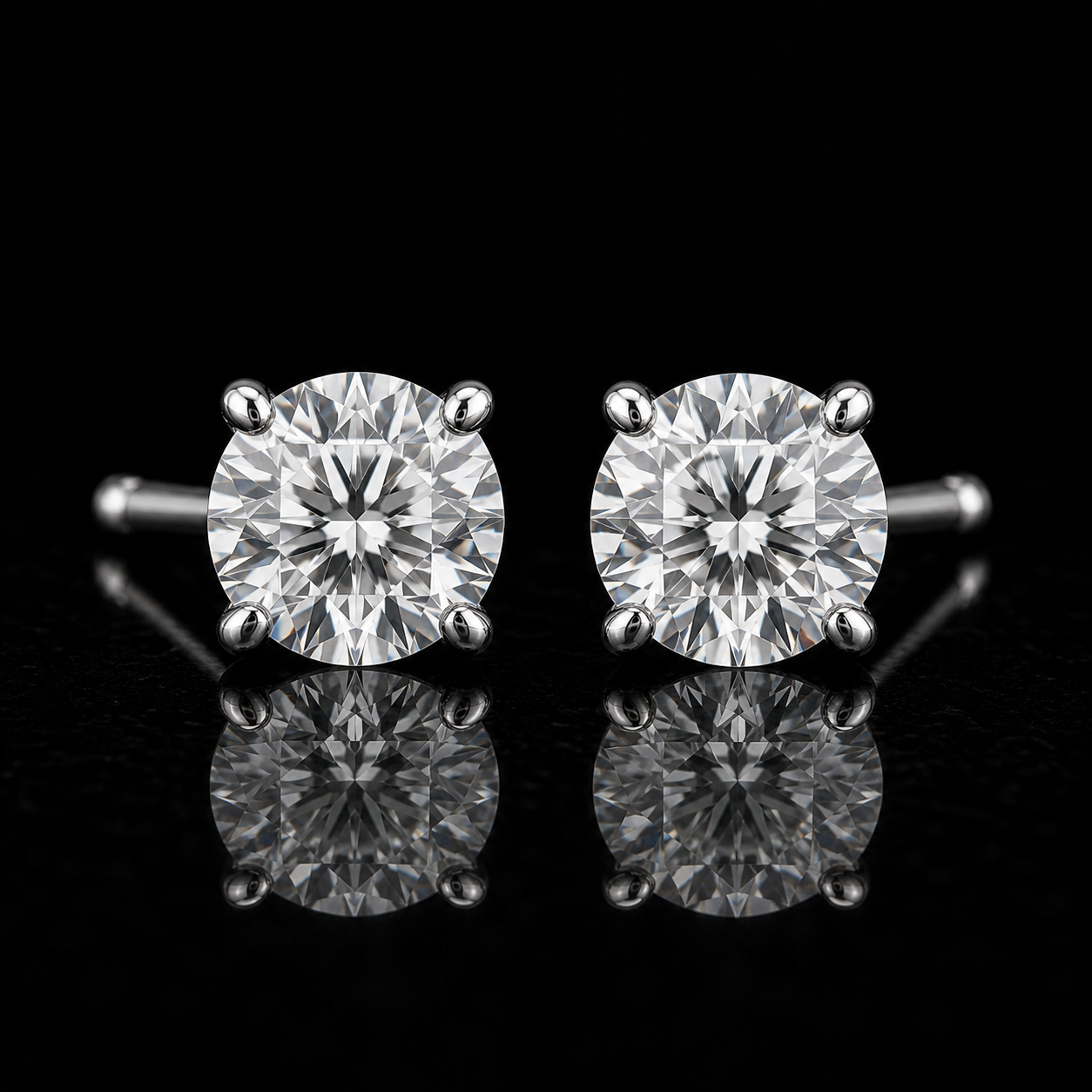 Round Brilliant Diamond Stud Earrings diamond jewelry