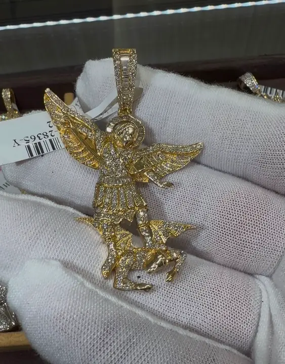 Saint Michael Diamond Angel Pendant diamond jewelry