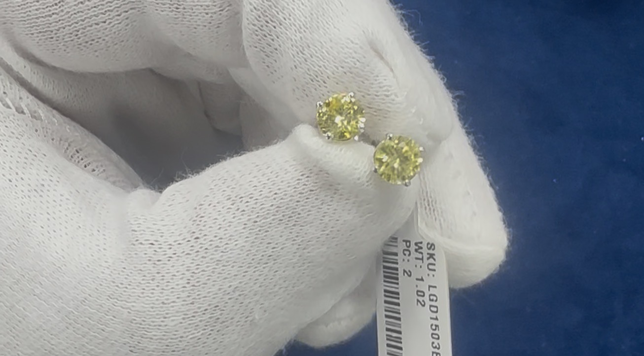 Yellow Canary Diamond Studs diamond jewelry