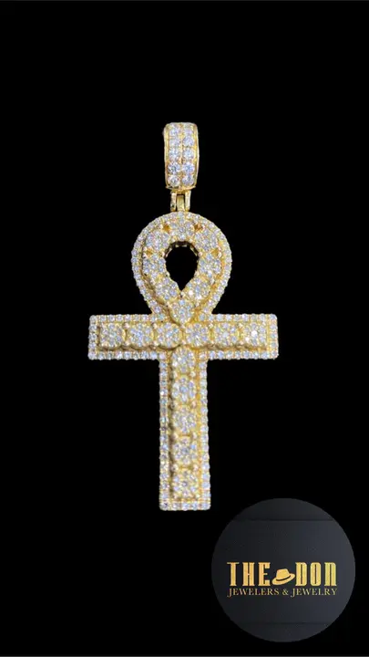 Yellow Gold Diamond Anchor Pendant diamond jewelry