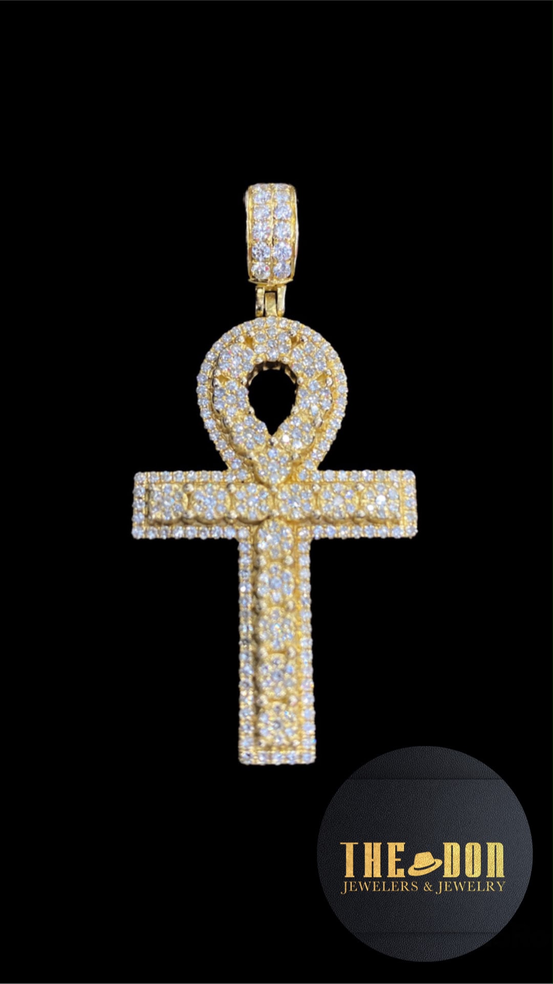 Yellow Gold Diamond Anchor Pendant diamond jewelry
