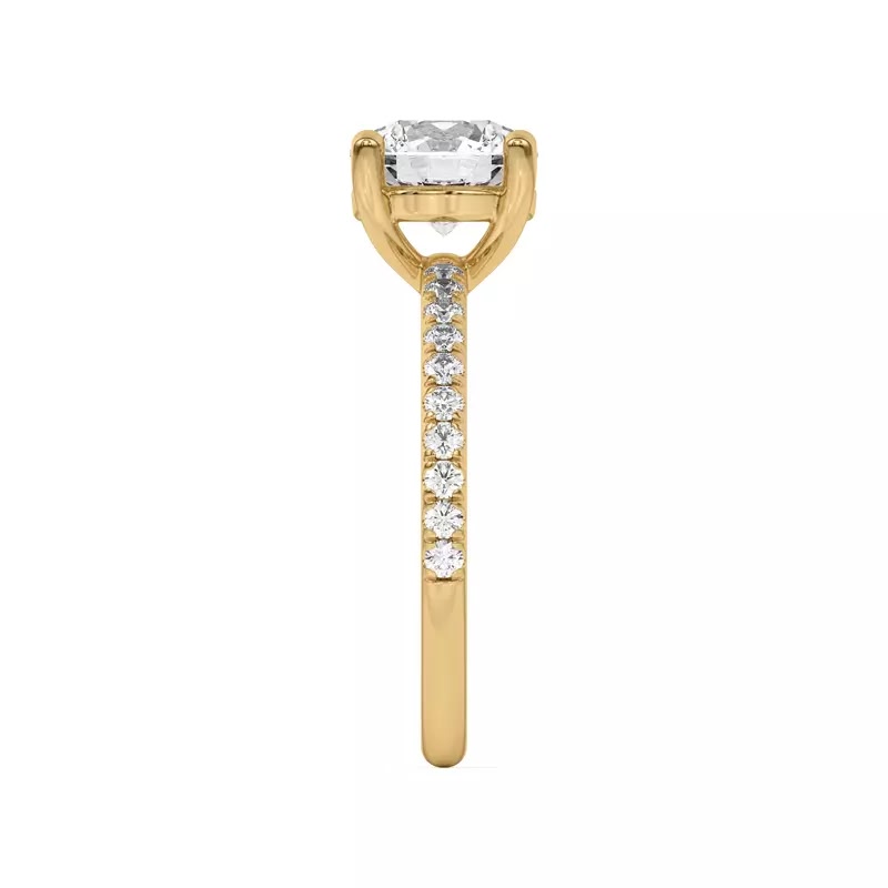 Yellow Gold Pave Engagement Ring alternate view 1