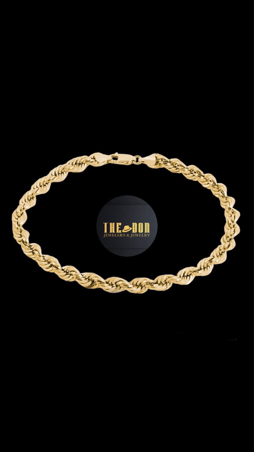 Yellow Gold Rope Bracelet diamond jewelry